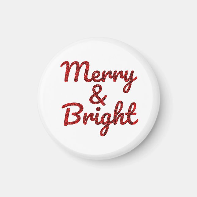 Merry and Bright Christmas Magnet (Vorne)