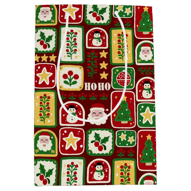 Merry and Bright Christmas  Mittlere Geschenktüte (Vorderseite)