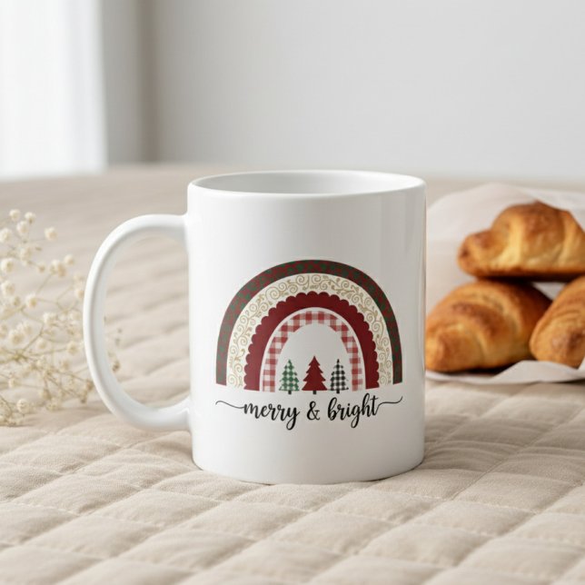 Merry and Bright Christmas Mug – Festive Holiday  Kaffeetasse (Von Creator hochgeladen)