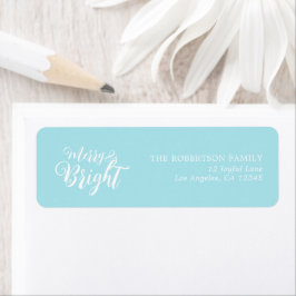 Merry and Bright Christmas Return Address Label