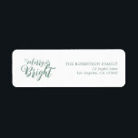 Merry and Bright Christmas Return Address Label<br><div class="desc">Elegantes Rücksendeadresse-Label</div>