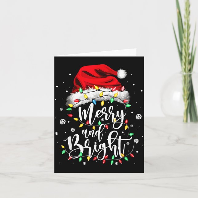 Merry And Bright Christmas Women Girls Cute Merry  Karte (Vorderseite)