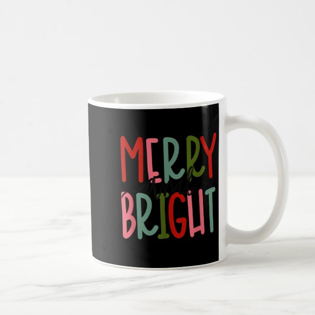 Merry And Bright Christmas Women Girls Kids Toddle Kaffeetasse (Rechts)