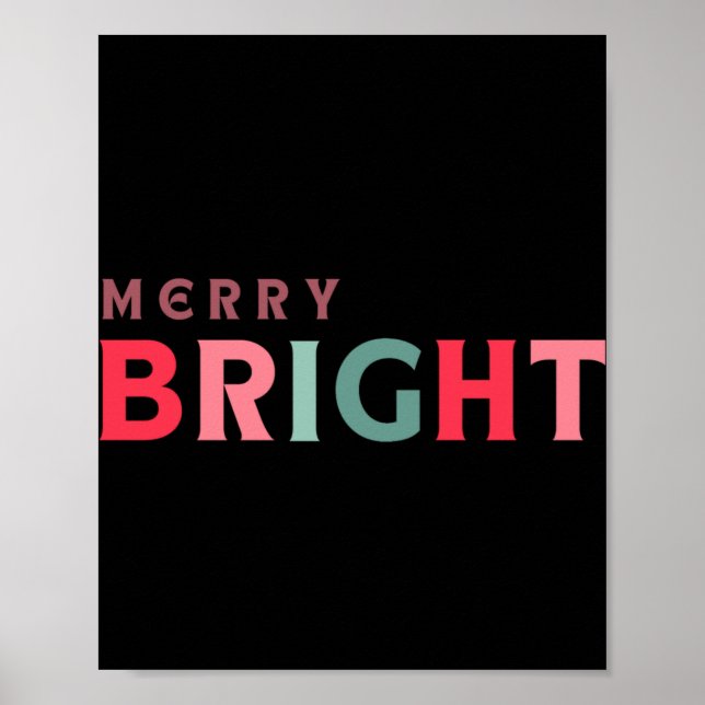 Merry And Bright Cute Colorful Toddler T Shirt  Poster (Vorne)