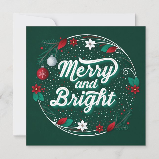 Merry and Bright Flat Card (5.25x5.25) (Vorderseite)