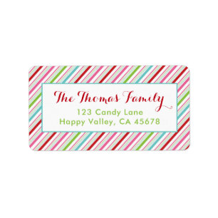 Merry and Bright Holiday Address Labels Adressaufkleber