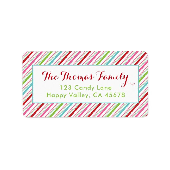 Merry and Bright Holiday Address Labels Adressaufkleber (Vorne)