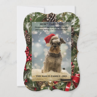 Merry and Bright Holiday Christmas Card Feiertagskarte