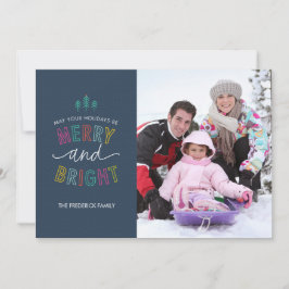Merry and Bright Holiday Foto Cards Feiertagskarte