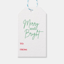 Merry and Bright Holiday Gift Tags Geschenkanhänger