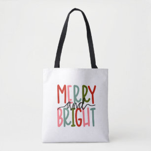 Merry and Bright Holiday Tote Bag
