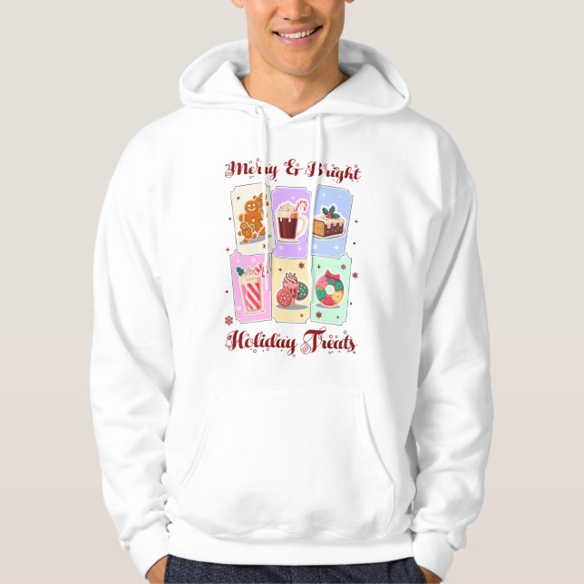 Merry and Bright Holiday Treats Christmas Dessert Hoodie (Vorderseite)