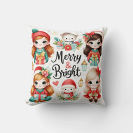 Merry and Bright Kids Pillow Kissen