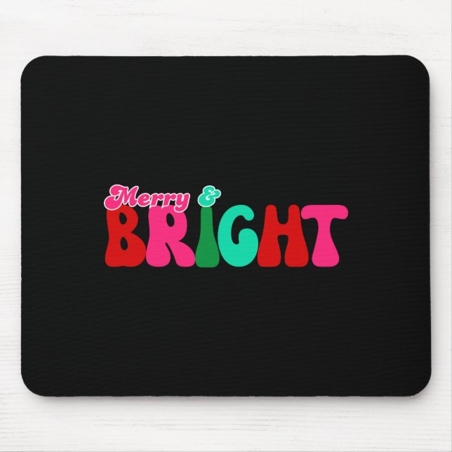 Merry And Bright Maximalist Peach Christmas Toddle Mousepad (Vorne)