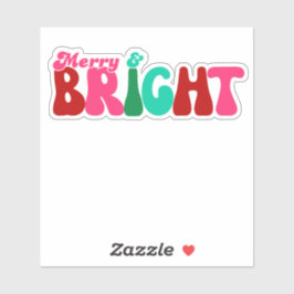 Merry and Bright - Maximalistische Weihnachten Aufkleber