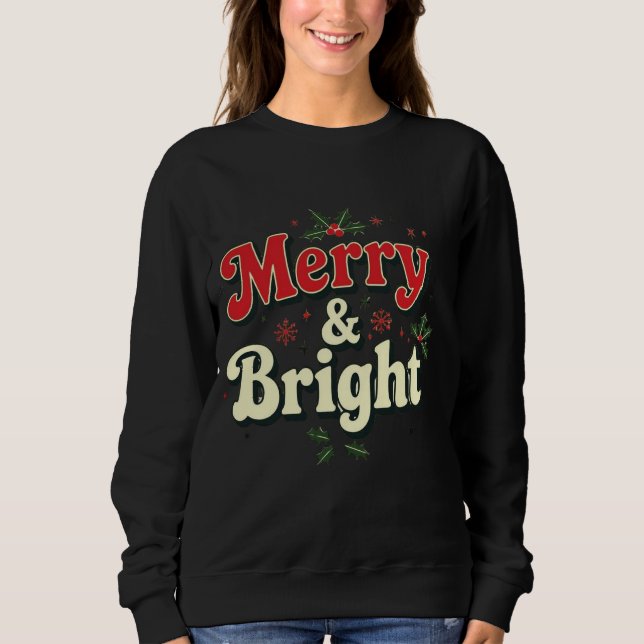 Merry and bright  minimal chic Santa christmas tee (Vorderseite)