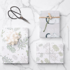 Merry and Bright mit Mistletoe Geschenkpapier Set