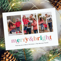 Merry and Bright Modern Whimsical 3-Foto