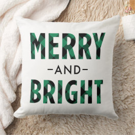 Merry and Bright Modernes Green Buffalo Kariert Kissen