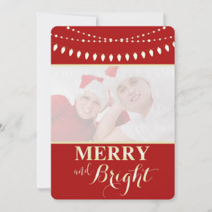 Merry and Bright Monogram Wedding Einladung