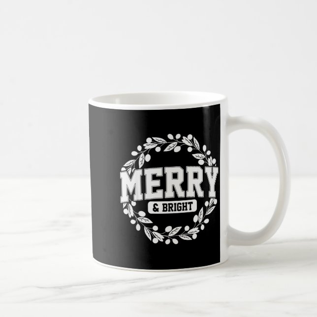 Merry And Bright Moody And Uptight Christmas Coupl Kaffeetasse (Rechts)