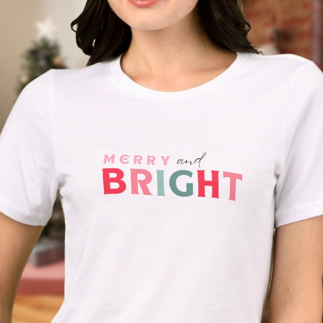 Merry and Bright - niedlich farbig Tri-Blend Shirt (Von Creator hochgeladen)