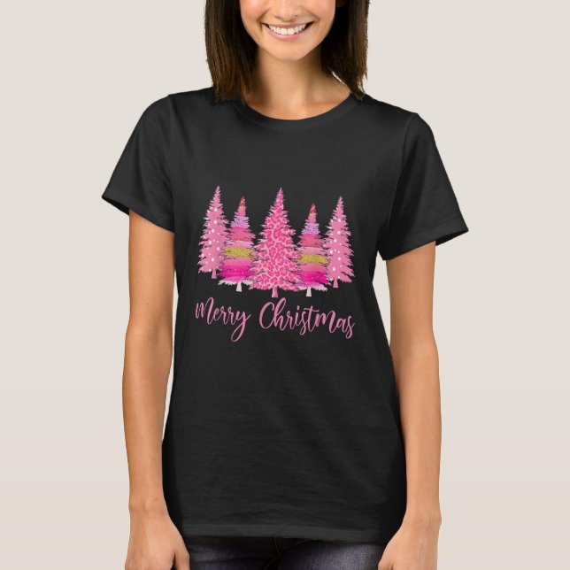 Merry And Bright Nk Christmas Tree Merry Xmas Girl T-Shirt (Vorderseite)
