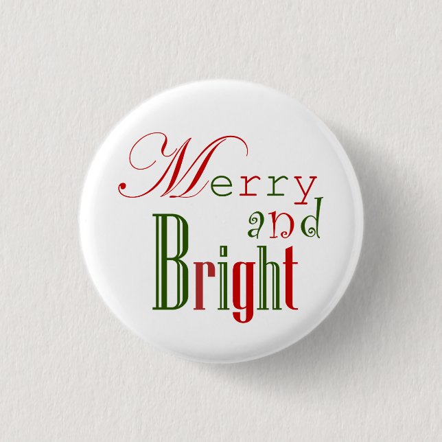 Merry and Bright, Red 'n Green Button (Vorderseite)