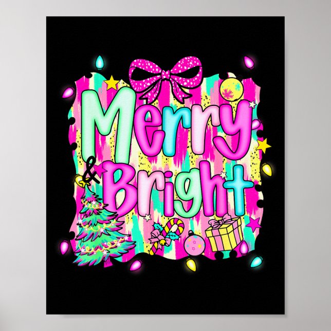 Merry And Bright Shirt Cute Christmas Holiday Men  Poster (Vorne)