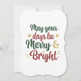 Merry and Bright Stationary - Blank Inside
