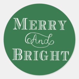 Merry and Bright Sticker für Mason Jars & Envelope