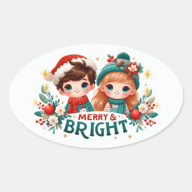 Merry and Bright Stickers (Vorderseite)