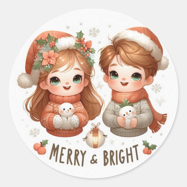 Merry and Bright Stickers (Vorderseite)
