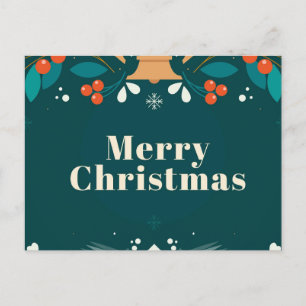 Merry and Bright Stylish Modern New Year Feiertagspostkarte