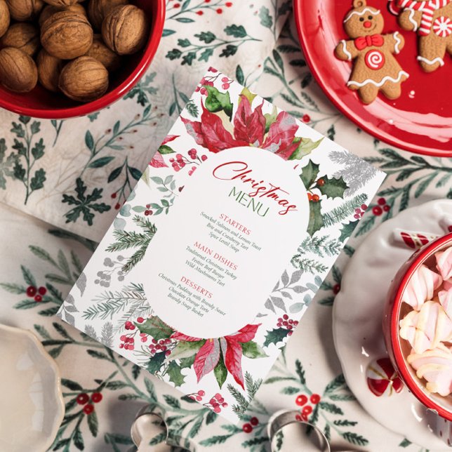 Merry and Bright Watercolor Christmas Botanicals Einladung (Von Creator hochgeladen)