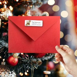 Merry and Bright Watercolor Foto Address