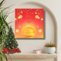 "Merry and Bright" Weihnachten Sonnenrot und Gold