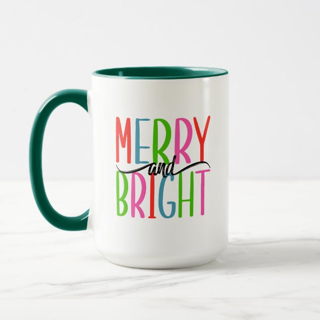 Merry and Bright - Weihnachten Tasse (Links)