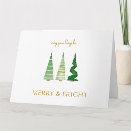 Merry and Bright - Weihnachtskarte Karte