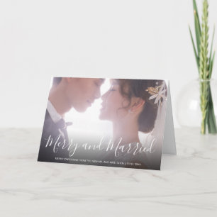 Merry and Verheiratet Newlywed Elegant Feiertagskarte