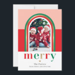 Merry Arch Christmas Foto Card Feiertagskarte<br><div class="desc">Feiern Sie die Saison mit dieser modernen und stilvollen Karte von Berry Berry Sweet. In unserem Shop stehen passende Artikel und weitere Designoptionen zur Verfügung: www.berryberrysweet.com. Designfarben können individuell angepasst werden! Klicken Sie auf "Weiter anpassen",  um die Designfarben zu ändern.</div>