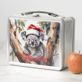 Merry Aussie Christmas Koala Bär Metall Brotdose