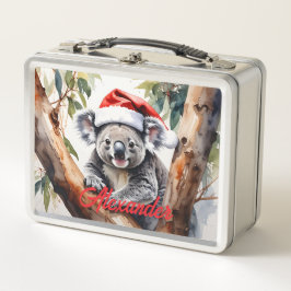 Merry Aussie Christmas Koala Bär Metall Brotdose