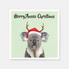 Merry Aussie Christmas Koala Serviette