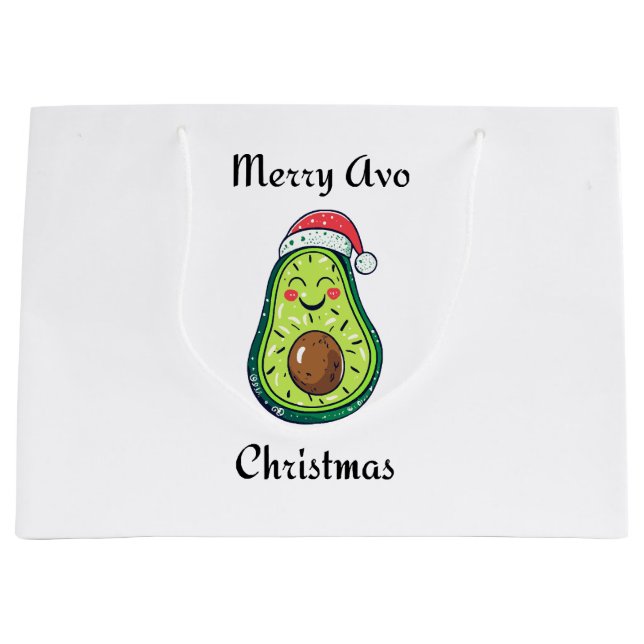 Merry Avo Christmas Große Geschenktüte (Vorderseite)