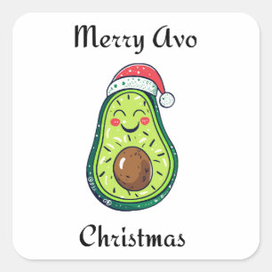 Merry Avo Christmas Quadratischer Aufkleber