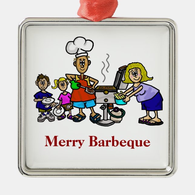 Merry Barbeque Family Christmas - Kitchen Ornament (Vorne)