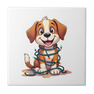 Merry Beagle Lichter Fliese
