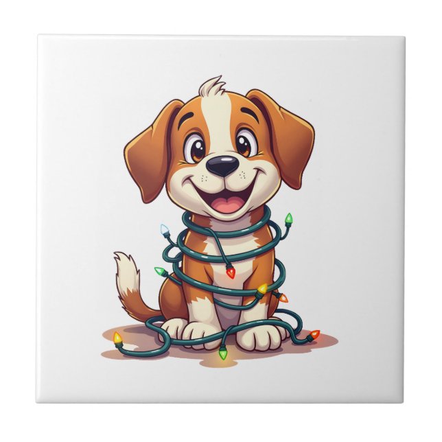 Merry Beagle Lichter Fliese (Vorderseite)