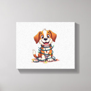 Merry Beagle Lights Leinwanddruck